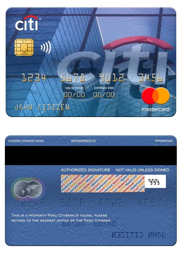 Peru Citibank mastercard